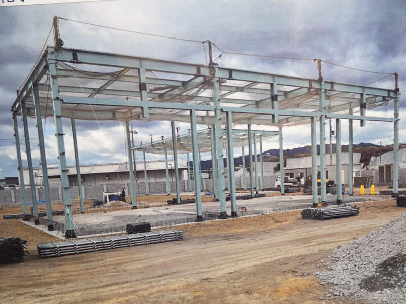 新中村化学株式会社吐前物流②倉庫新築工事の施工写真