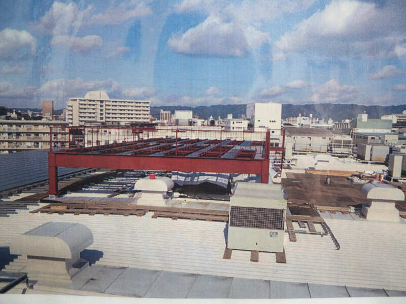 三菱電機室外機架台(2)増設工事工事の施工写真