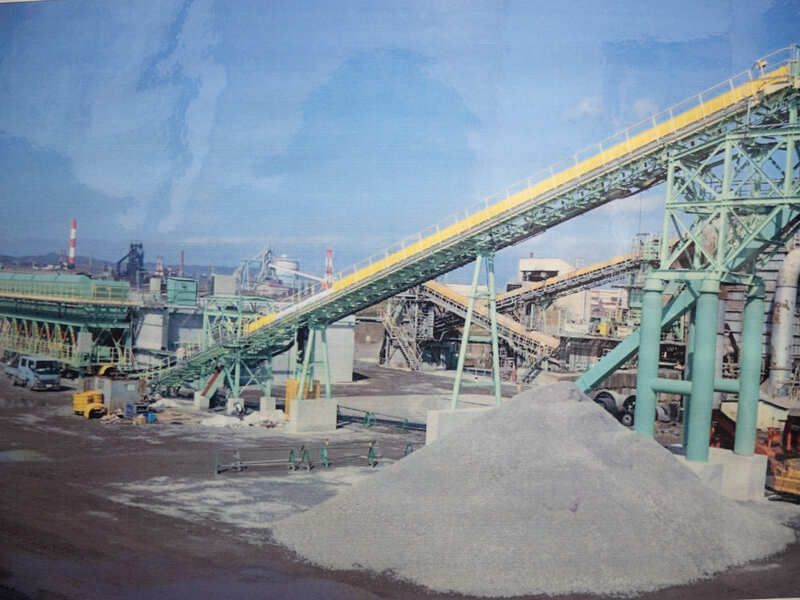 スラグ混合設備設置工事の施工写真