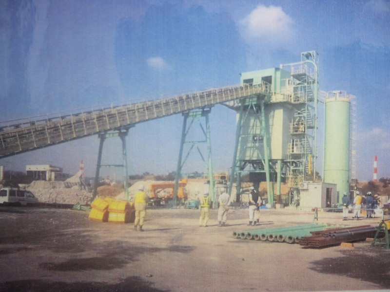 コンクリートプラント据付工事の施工写真